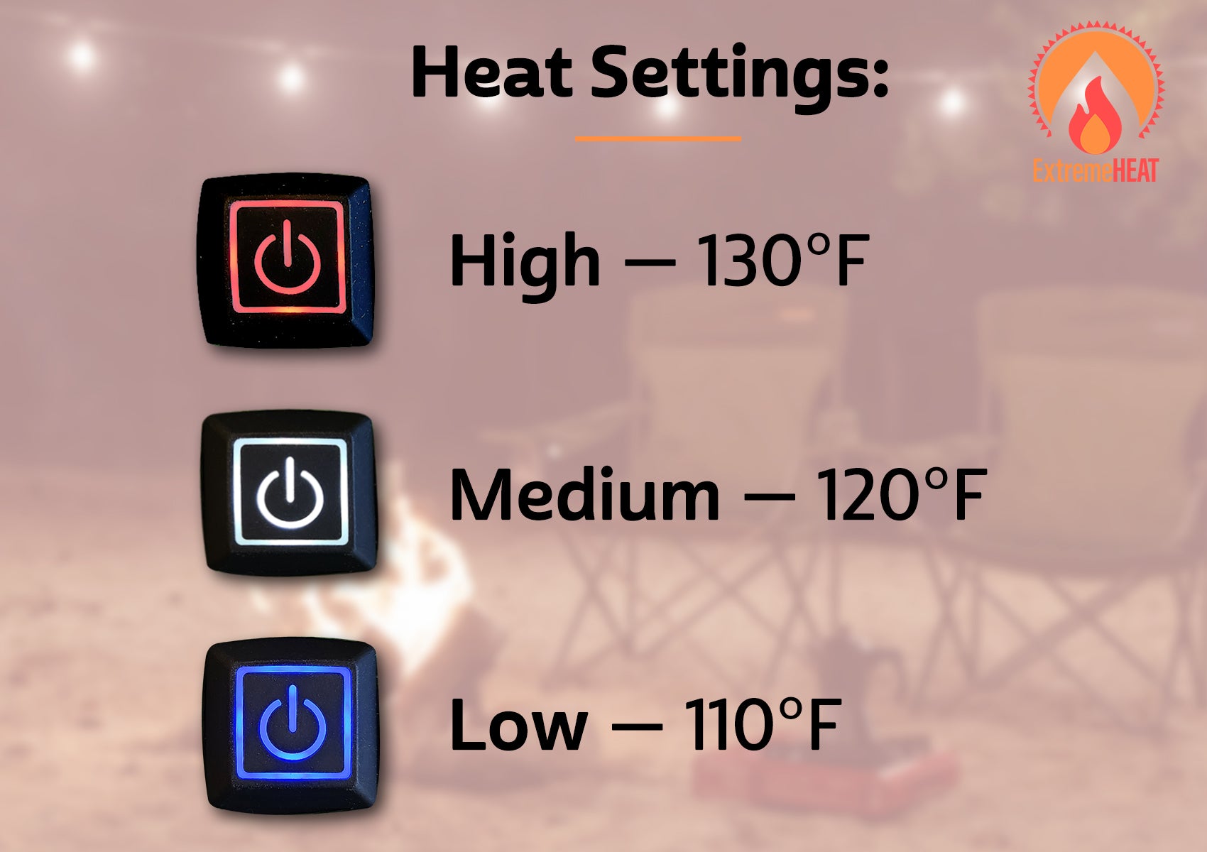 ExtremeHEAT Heated  blanket with easy-to-use heat setting buttons for personalized warmth