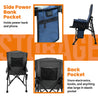 ExtremeHeat camping chair with adjustable heat and convenient storage